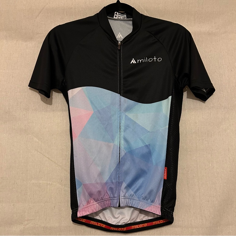 Cycling Jersey - Black and Multicolor